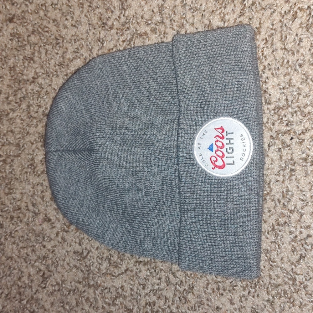 Coors Light Stitched Patch Cuffed 100% Acrylic Be… - image 1